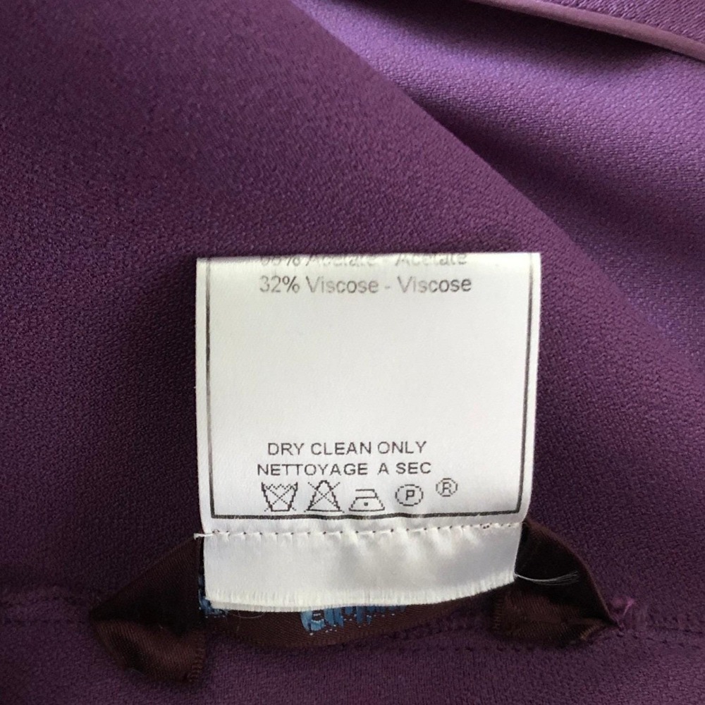 JOHN GALLIANO PARIS Bias Cut Gown + Tassel Scarf Sz 10 Purple Made in France EC - Picture 16 of 16